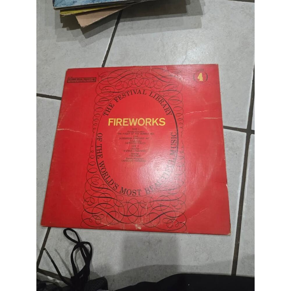 THE FESTIVAL LIBRARY OFWORLD MOST BEAUTIFUL MUSIC FIREWORKS Vintage vinyl record